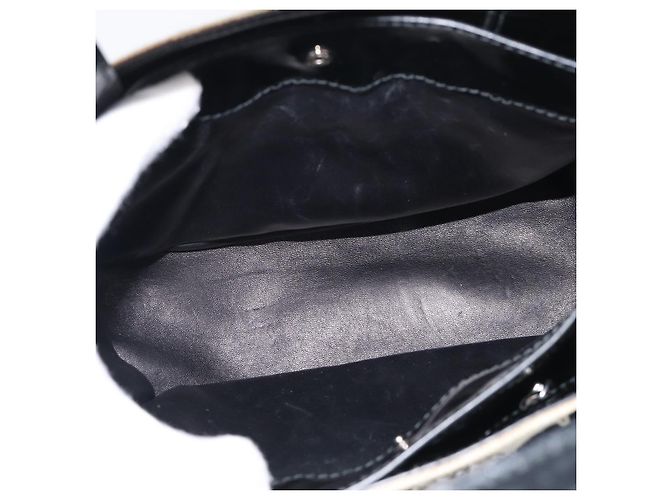 PRADA Hand Bag Canvas Denim 2way Beige Silver - vista 18