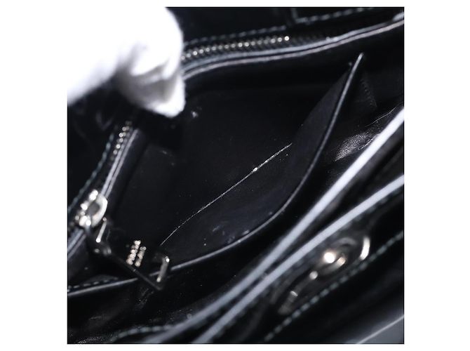 PRADA Hand Bag Canvas Denim 2way Beige Silver - vista 23