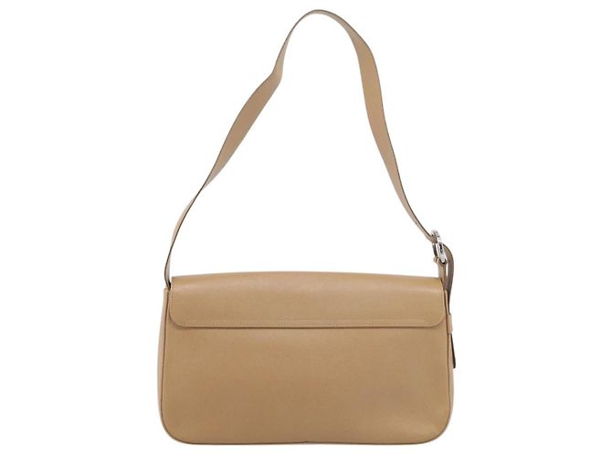 Salvatore Ferragamo Shoulder Bag Leather Beige Silver - vista 2