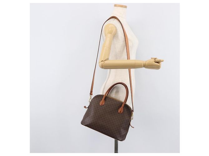 Céline CELINE Macadam Hand Bag PVC 2way Brown Gold Tone - vista 26