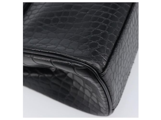 Autre Marque Saint Laurent Hand Bag Embossed Leather Black Gold - vista 13