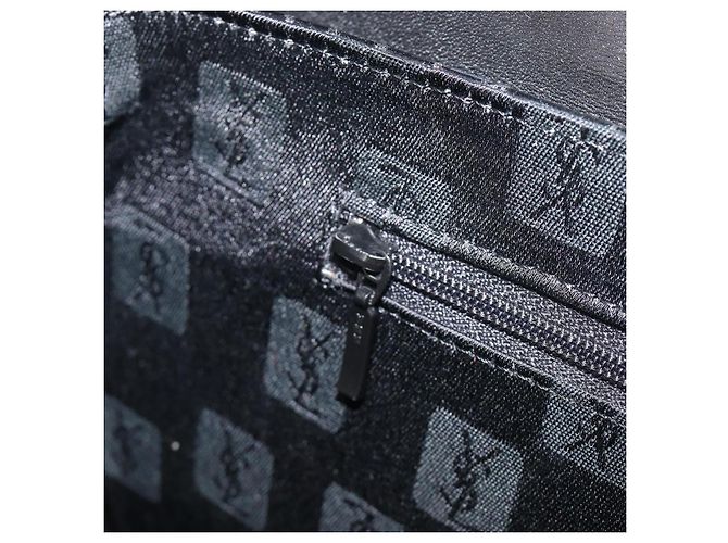 Autre Marque Saint Laurent Hand Bag Embossed Leather Black Gold - vista 22