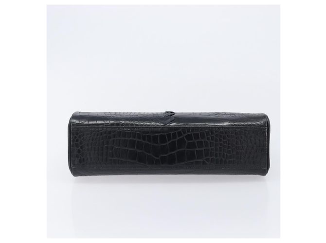 Autre Marque Saint Laurent Hand Bag Embossed Leather Black Gold - vista 9