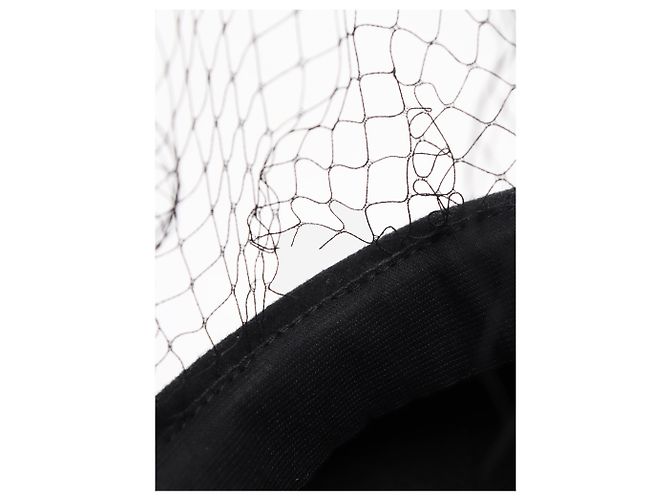 Maison Michel Béret voile New Bonnie en feutre de laine noir - vue 7