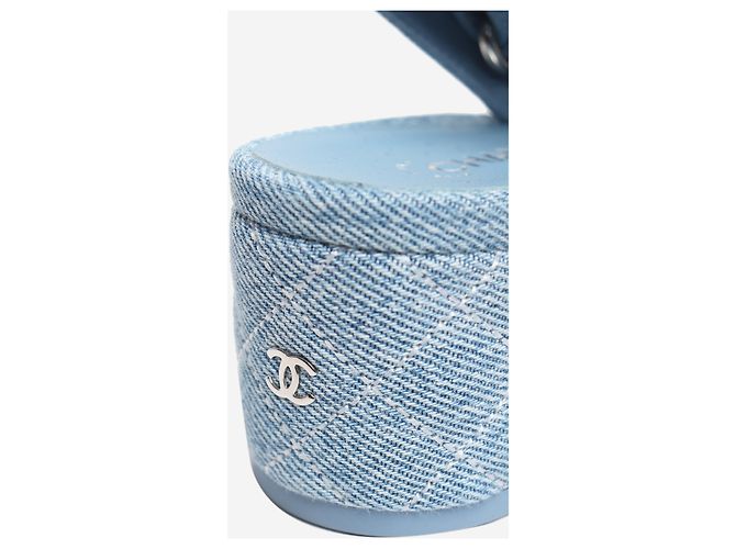 Chanel Sandales en denim matelassé bleu - size EU 40 - vue 4