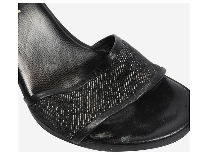 Gucci Absatz-Mules aus schwarzem Denim - Ansicht 4