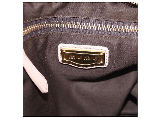 Miu Miu Matelasse Hand Bag Leather 2way Pink Gold - vista 23