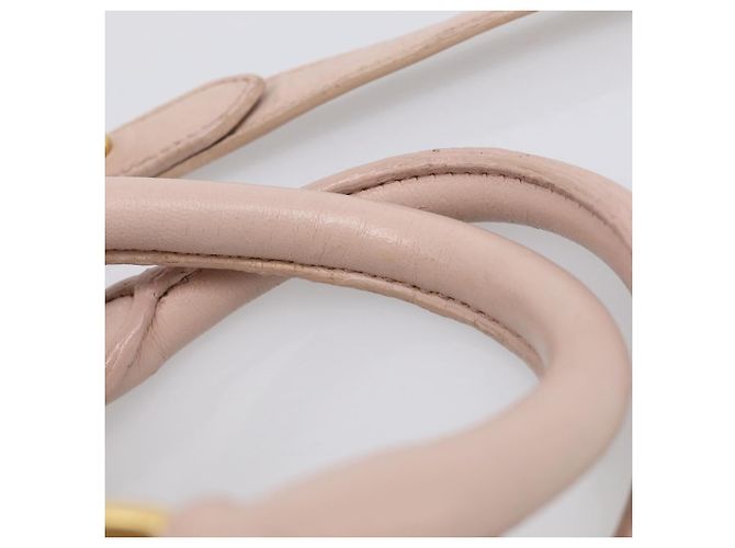 Miu Miu Matelasse Hand Bag Leather 2way Pink Gold - vista 8