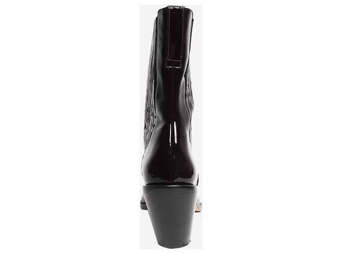 Iro Botas cowboy de piel charol burdeos - talla EU 40 - vista 3