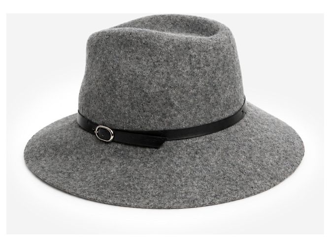 Weekend Max Mara Grauer Fedora-Hut aus Wolle - Ansicht 3