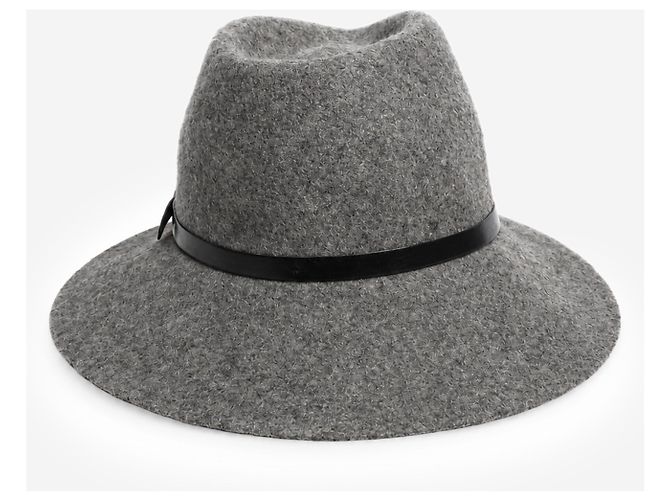 Weekend Max Mara Grauer Fedora-Hut aus Wolle - Ansicht 4