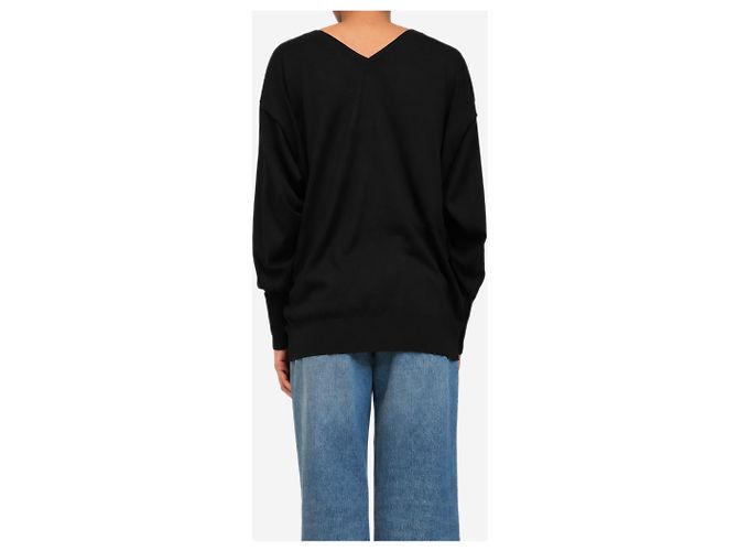 Stella Mc Cartney Schwarzer V-Ausschnitt Pullover - Größe XS - Ansicht 2