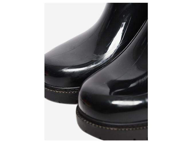 Louis Vuitton Botas de lluvia Drops Monogram grabadas en negro - size EU 36 - vista 9