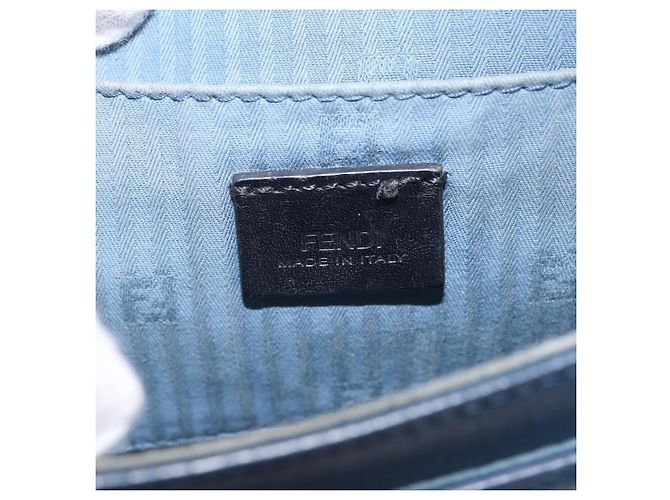 FENDI Hand Bag Leather 2way Blue Gold Tone 8M0321 - vista 25