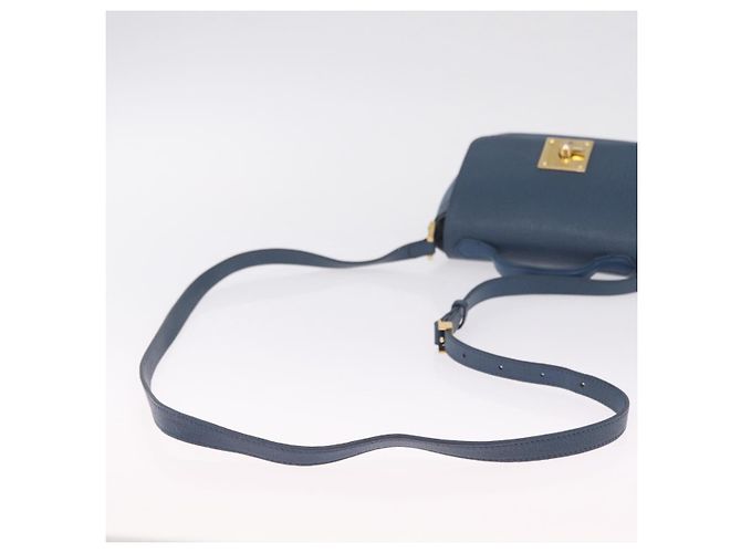 FENDI Hand Bag Leather 2way Blue Gold Tone 8M0321 - vista 8