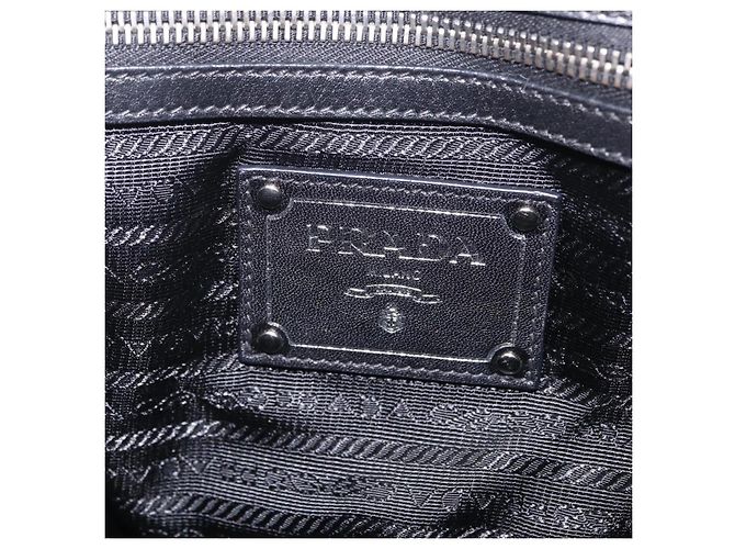 PRADA Bolso de Hombro Nylon Black Silver - vista 19