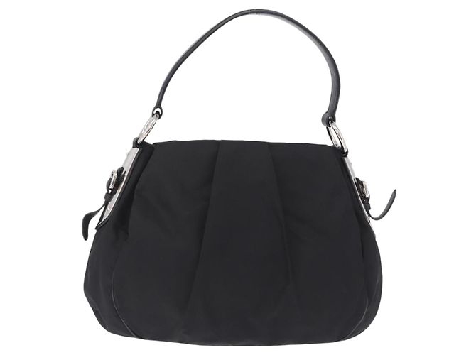 PRADA Bolso de Hombro Nylon Black Silver - vista 2