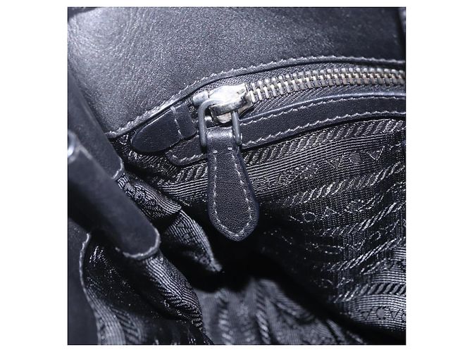 PRADA Bolso de Hombro Nylon Black Silver - vista 22