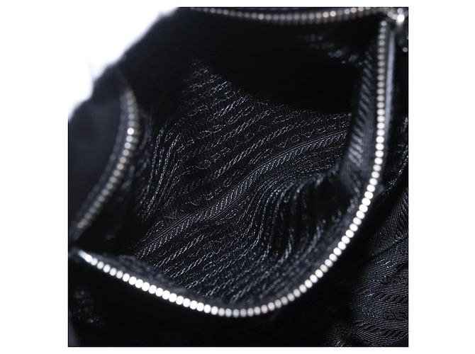 PRADA Bolso de Hombro Nylon Black Silver - vista 23
