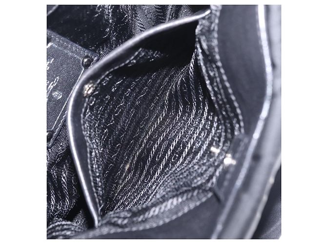 PRADA Bolso de Hombro Nylon Black Silver - vista 24