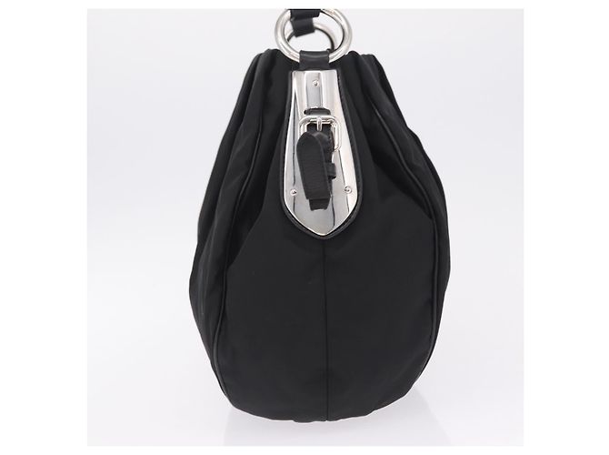 PRADA Bolso de Hombro Nylon Black Silver - vista 4