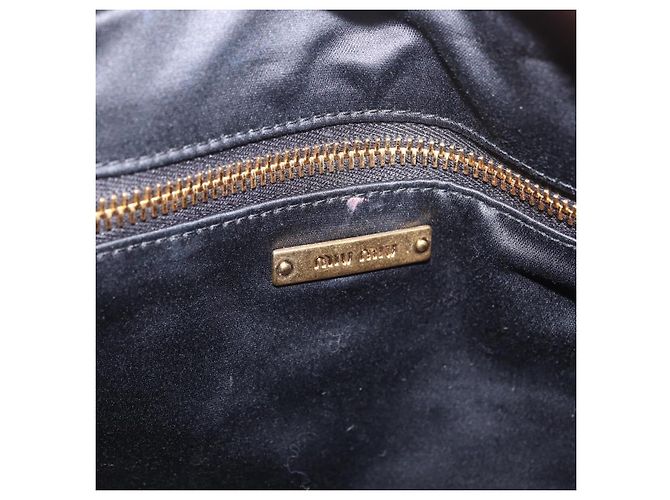 Miu Miu Matelasse Hand Bag Leather 2way Red Gold - vista 23