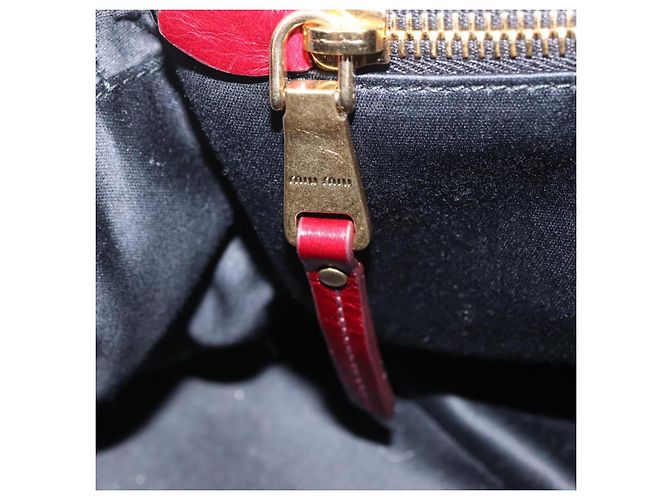 Miu Miu Matelasse Hand Bag Leather 2way Red Gold - vista 27