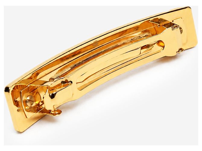 Chanel Fermi per capelli CC con chiusura a rotazione bianco e oro - vista 3