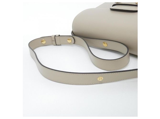 Gucci mala de ombro Horsebit 1955 em couro cinza - view 5