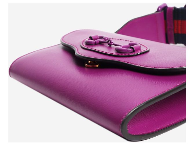 Gucci Mini borsa a tracolla Horsebit 1955 in pelle viola - vista 10