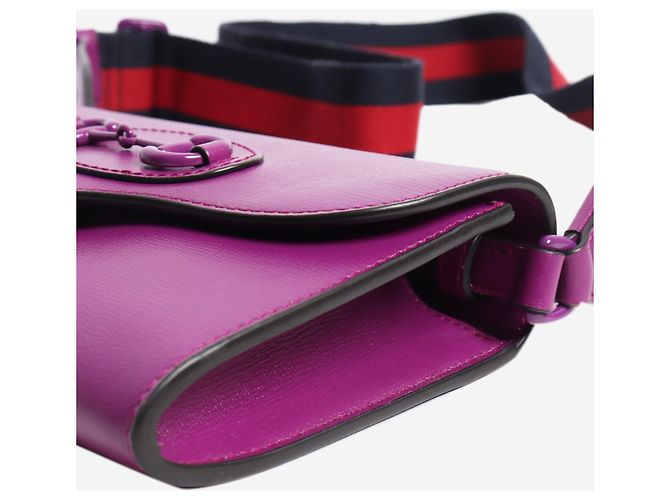 Gucci Mini borsa a tracolla Horsebit 1955 in pelle viola - vista 9