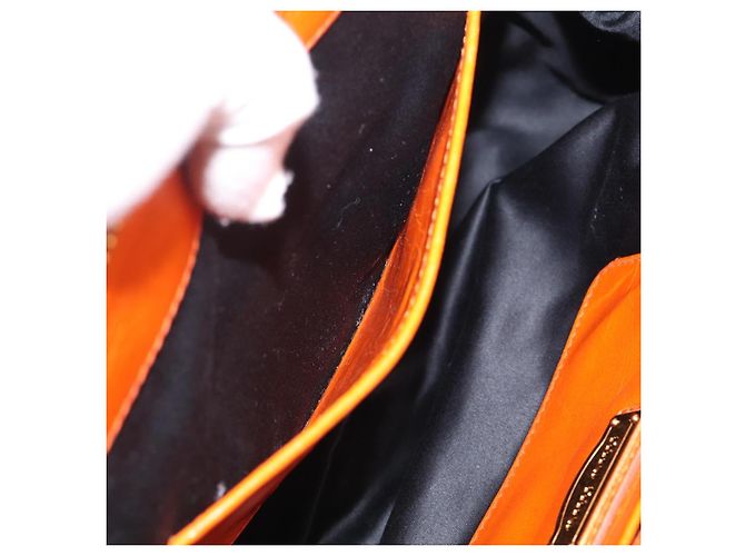 Miu Miu Matelasse Hand Bag Leather 2way Orange Gold - vista 26