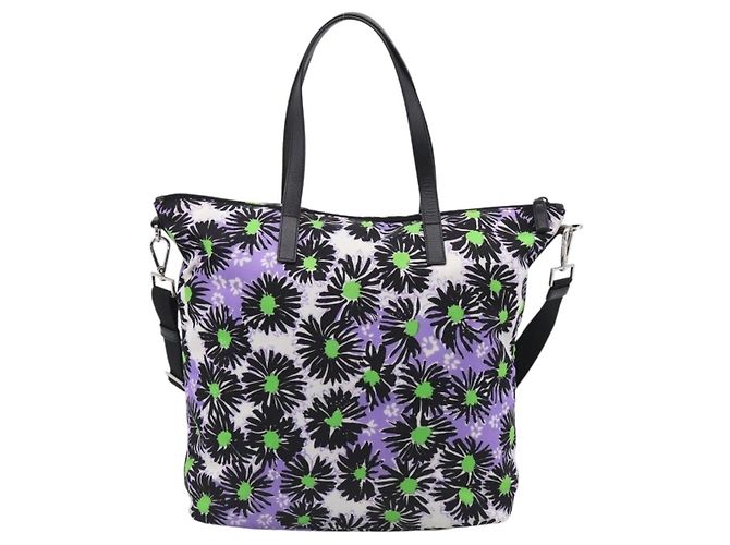 PRADA Tote Bag Nylon 2way Purple Silver - vista 2