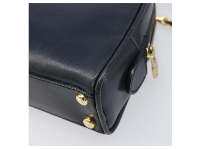 Céline CELINE Circle Chain Shoulder Bag Leather Navy Gold - vista 13