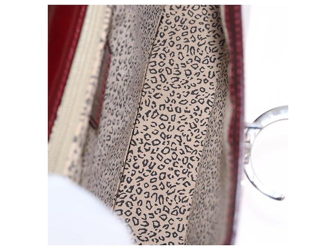 Panthère Bolsa de Ombro Cartier PANTHERE Couro Bordeaux Prata - vista 11