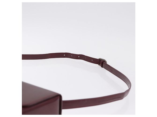 Panthère Bolsa de Ombro Cartier PANTHERE Couro Bordeaux Prata - vista 14