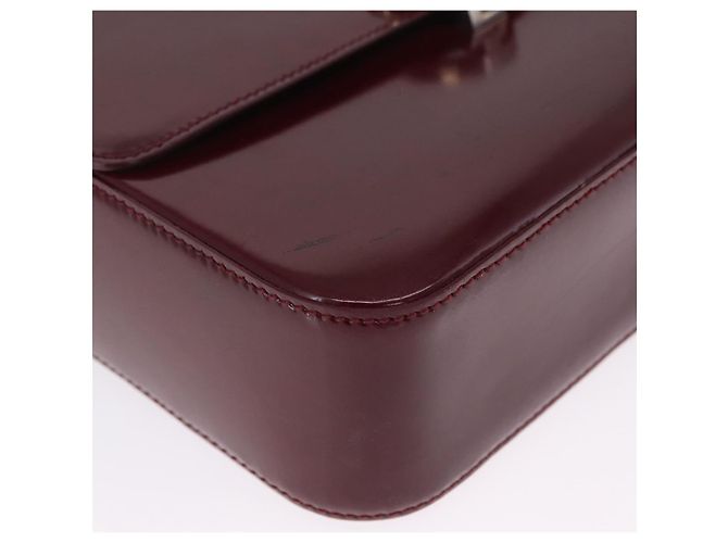 Panthère Bolsa de Ombro Cartier PANTHERE Couro Bordeaux Prata - vista 17