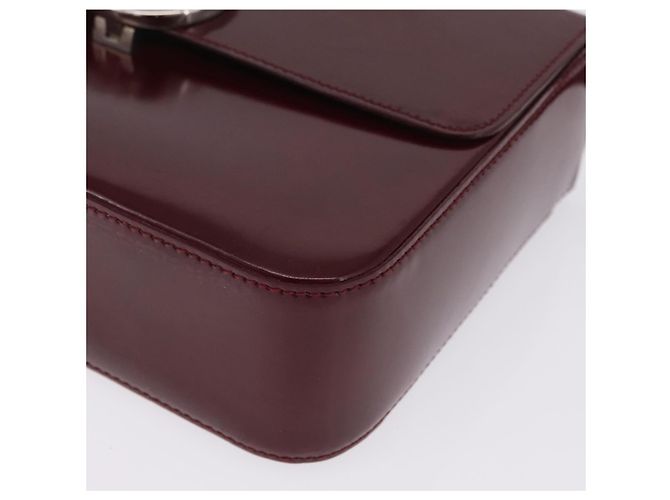 Panthère Bolsa de Ombro Cartier PANTHERE Couro Bordeaux Prata - vista 18