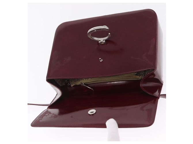 Panthère Bolsa de Ombro Cartier PANTHERE Couro Bordeaux Prata - vista 24