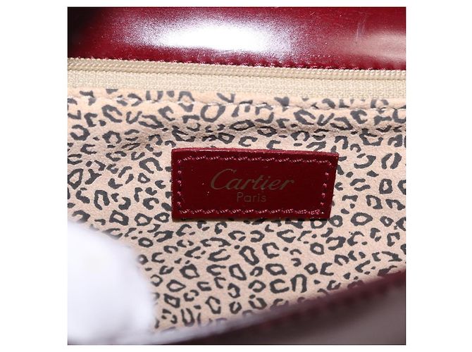 Panthère Bolsa de Ombro Cartier PANTHERE Couro Bordeaux Prata - vista 25