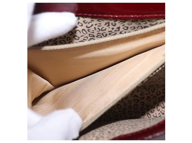 Panthère Bolsa de Ombro Cartier PANTHERE Couro Bordeaux Prata - vista 29