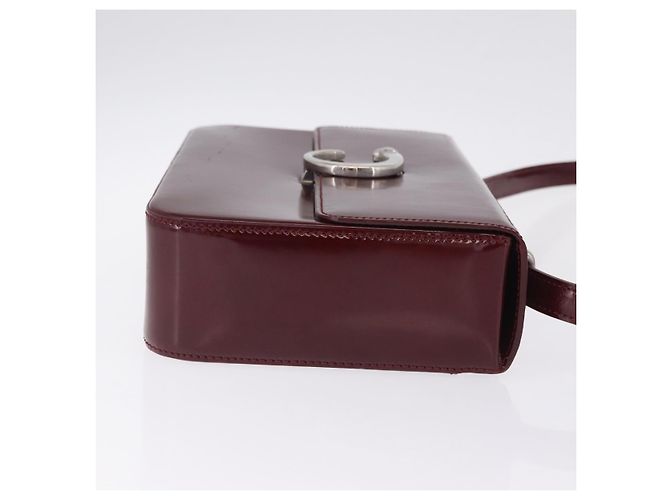 Panthère Bolsa de Ombro Cartier PANTHERE Couro Bordeaux Prata - vista 4
