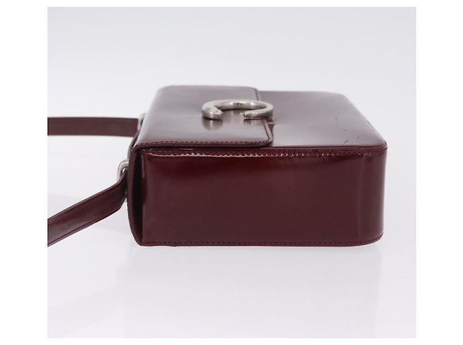 Panthère Bolsa de Ombro Cartier PANTHERE Couro Bordeaux Prata - vista 5