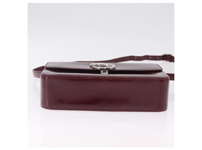 Panthère Bolsa de Ombro Cartier PANTHERE Couro Bordeaux Prata - vista 6