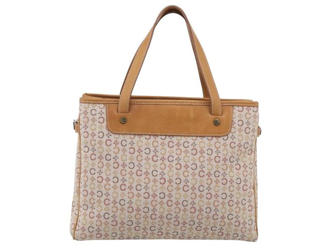 Céline CELINE C Macadam Hand Bag Canvas Beige Gold Tone - vista 13