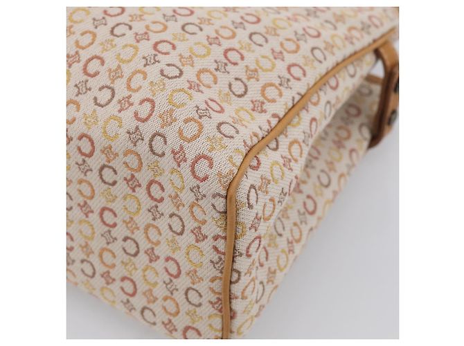 Céline CELINE C Macadam Hand Bag Canvas Beige Gold Tone - vista 16