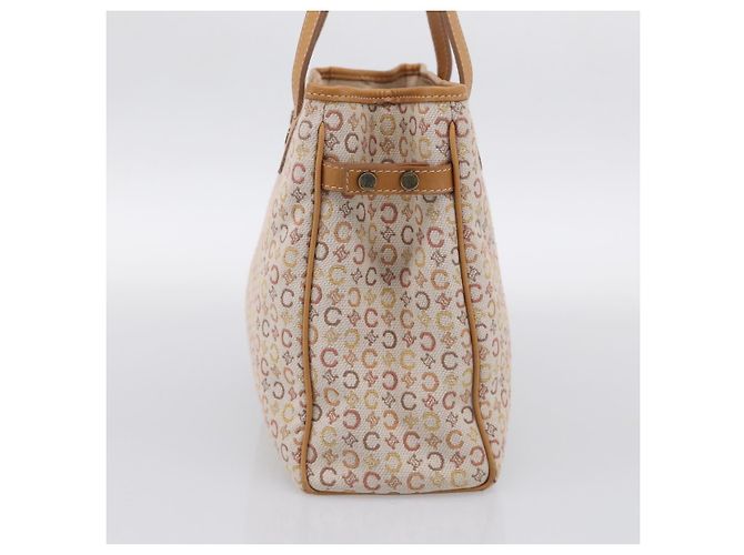 Céline CELINE C Macadam Hand Bag Canvas Beige Gold Tone - vista 3