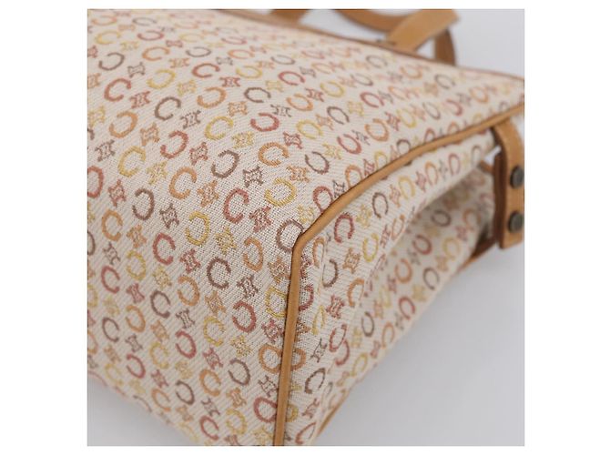 Céline CELINE C Macadam Hand Bag Canvas Beige Gold Tone - vista 8