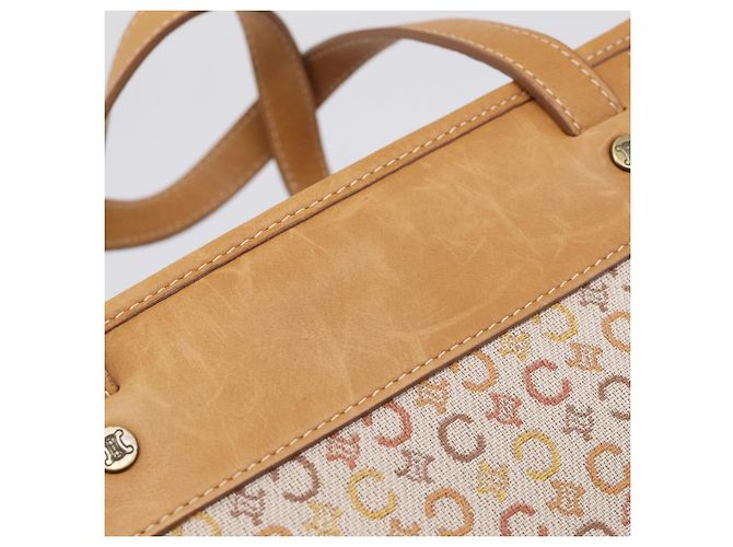 Céline CELINE C Macadam Hand Bag Canvas Beige Gold Tone - vista 9