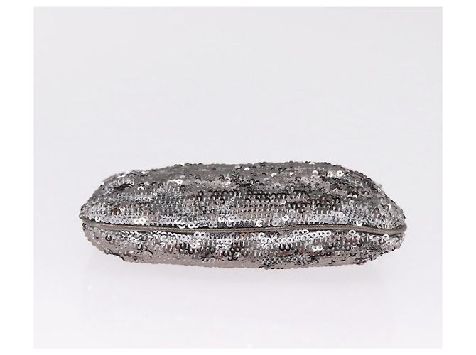 Salvatore Ferragamo Mini Pouch Sequin Silver - vista 10